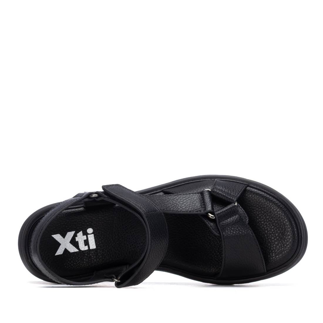 Sandália Casual Vegan Mulher Preta Xti – Leve para uso prolongado com sola antiderrapante ideal para passeio no parque - 14539804