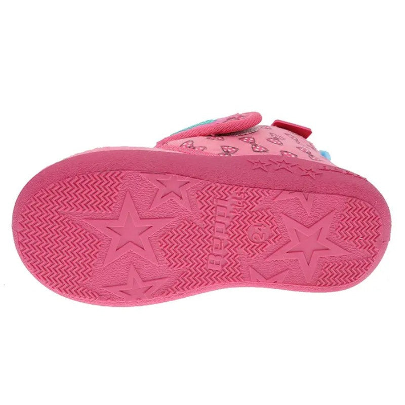 Pantufa Infantil Rosa Beppi – Interior almofadado e sola antiderrapante para brincadeiras e uso diário - 2192571