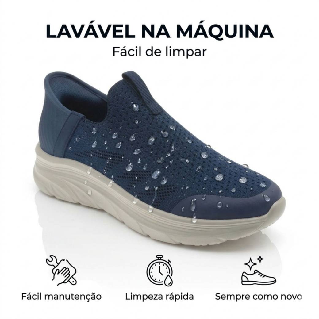 Sapatilha Conforto Mulher Slip-ins Azul Beppi – Leves e respiráveis, ideais para caminhadas e uso diário confortável - 2207570