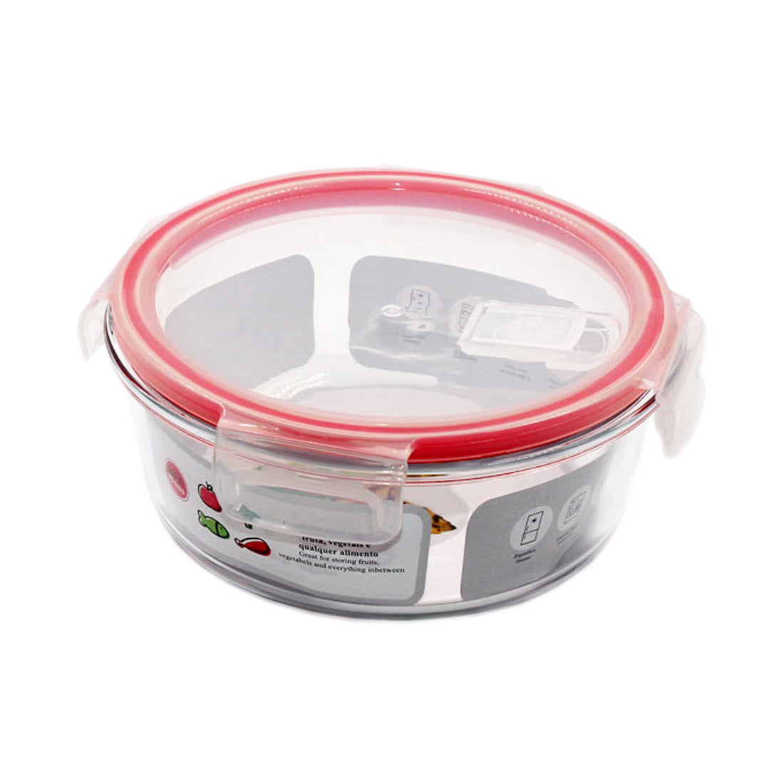 Caixa De Vidro Hermetica 950ml 25308 – Design moderno e elegante para conservar e transportar refeições preparadas diariamente - 5605332253084