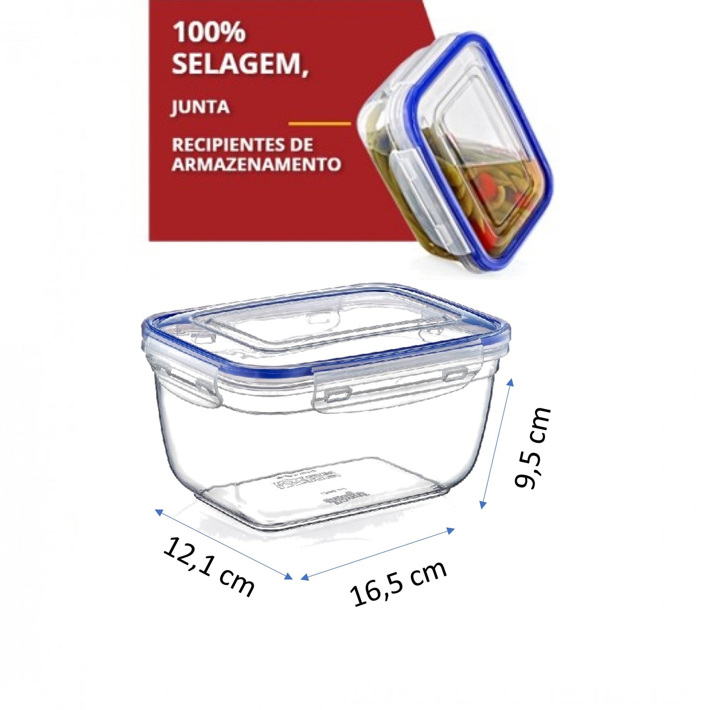 Caixa Hermetica 5000ml 30125 -8696287301255