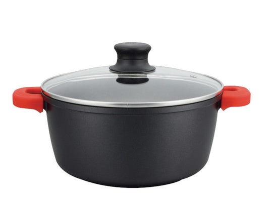 Cacarola Bx Anti-ad. 32cm Tp Vidro Troia Preto -5605169054946