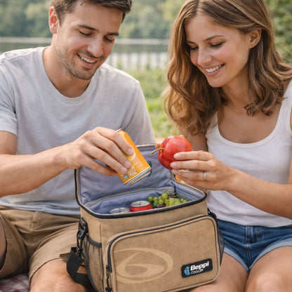 Saco Térmico 5l Castanho Beppi – Isolamento térmico eficiente e durabilidade para piqueniques e viagens diárias - 1000874c
