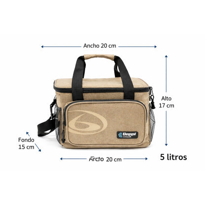 Saco Térmico 5l Castanho Beppi – Isolamento térmico eficiente e durabilidade para piqueniques e viagens diárias - 1000874c
