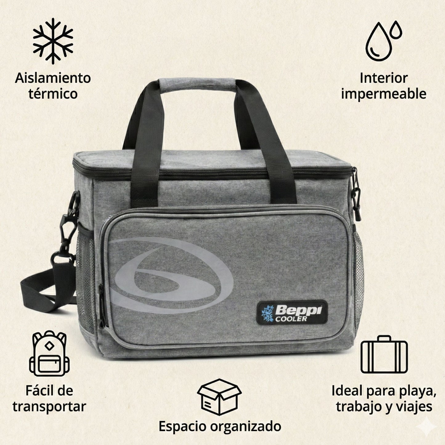 Saco Térmico 10l Cinzento Beppi-1000875cz