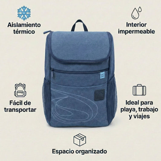 Mochila Térmica 15l Azul Beppi – Isolamento térmico eficaz e bolsos laterais para uso diário confortável - 1000959az