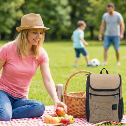 Mochila Térmica 15l Castanho Beppi – Leve e prática com alças ajustáveis ideal para piqueniques e trabalho diário - 1000959cas