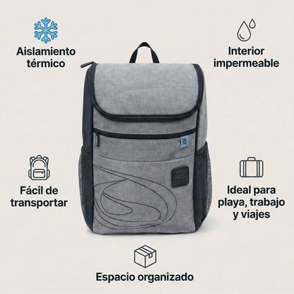 Mochila Térmica 15l Cinzento Beppi – Leve e prática para passeios e piqueniques com isolamento térmico eficaz - 1000959cz