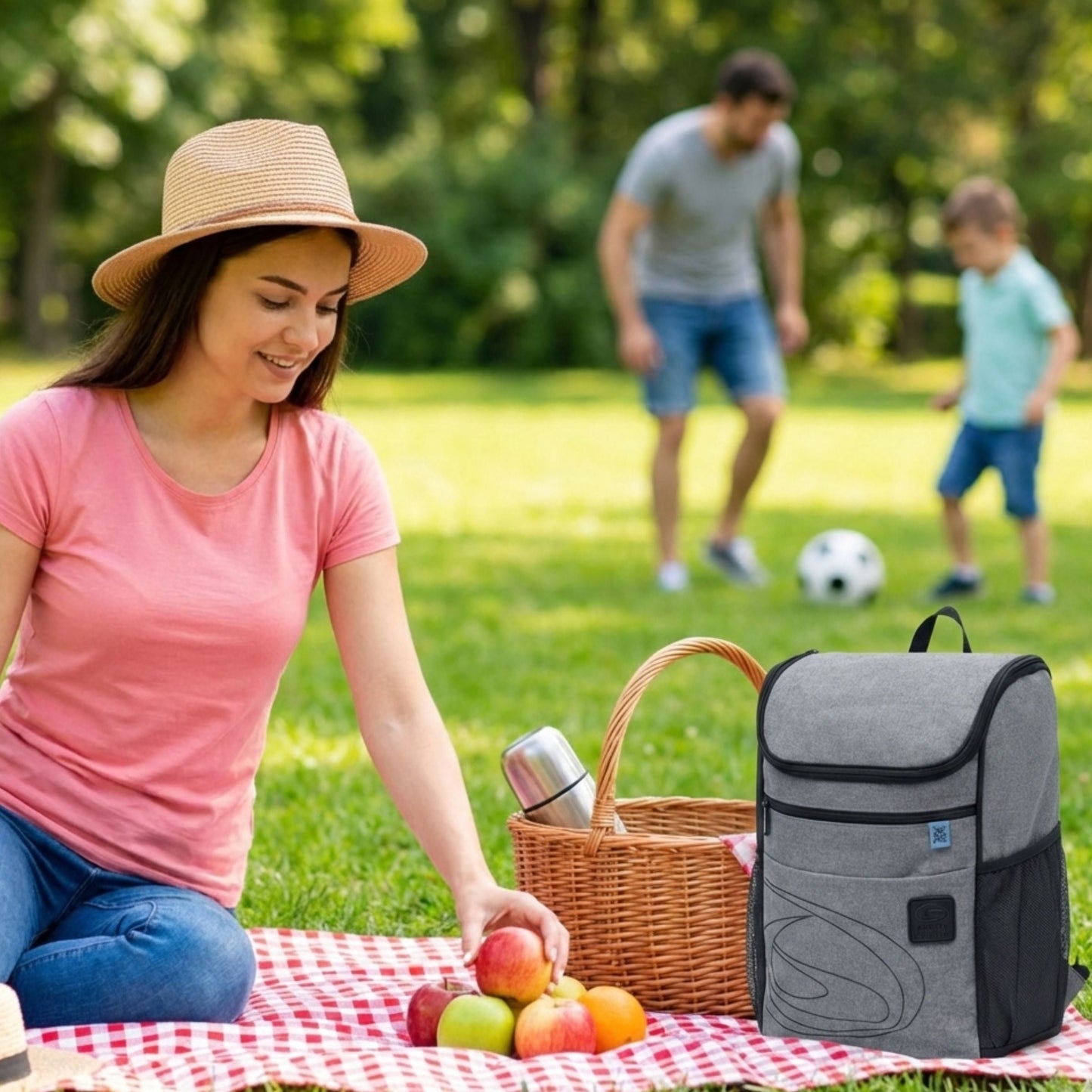 Mochila Térmica 15l Cinzento Beppi – Leve e prática para passeios e piqueniques com isolamento térmico eficaz - 1000959cz