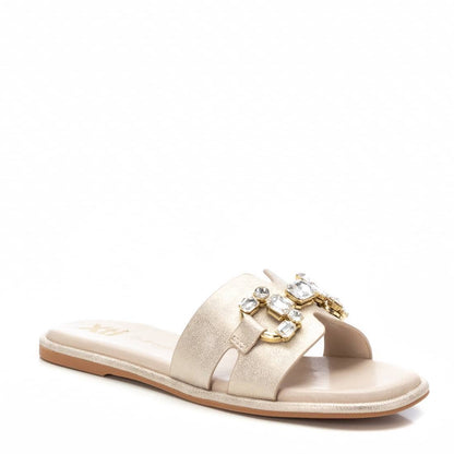 Chinelo Pele Vegan Mulher Dourado Xti – Conforto leve e sola antiderrapante para passeios e trabalho diário - 14367905