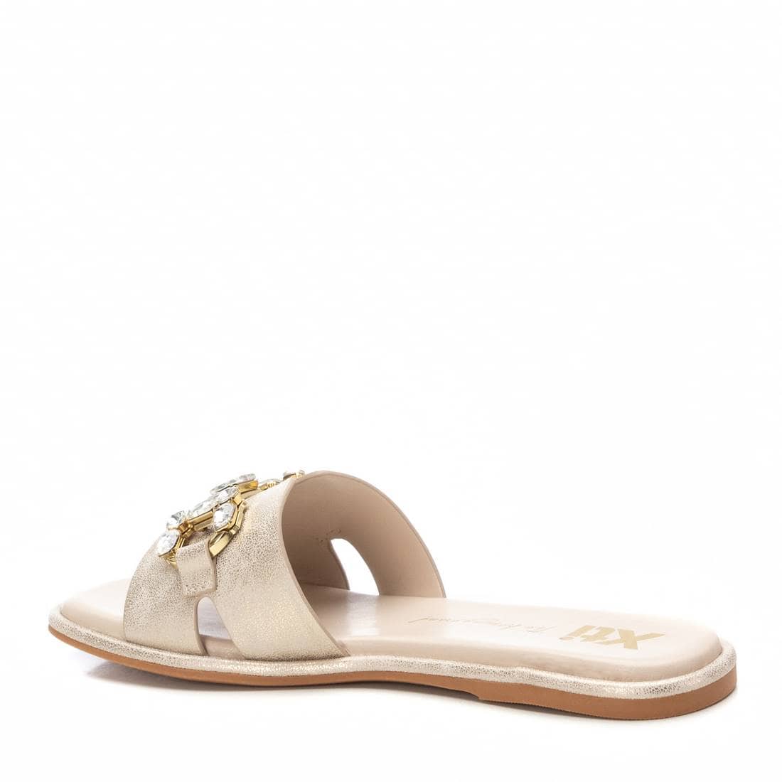 Chinelo Pele Vegan Mulher Dourado Xti – Conforto leve e sola antiderrapante para passeios e trabalho diário - 14367905