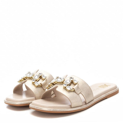 Chinelo Pele Vegan Mulher Dourado Xti – Conforto leve e sola antiderrapante para passeios e trabalho diário - 14367905