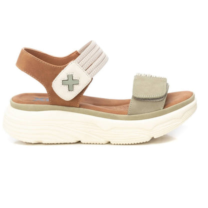 Sandália Casual Vegan Mulher Verde Xti – Design com tiras cruzadas e fecho em velcro para ajuste rápido diário - 14398603
