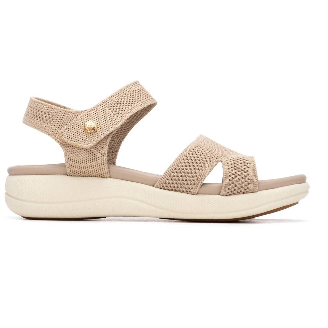 Sandália Casual Vegan Mulher Bege Xti – Leve e respirável para conforto durante o passeio pela cidade e uso diário - 14515603