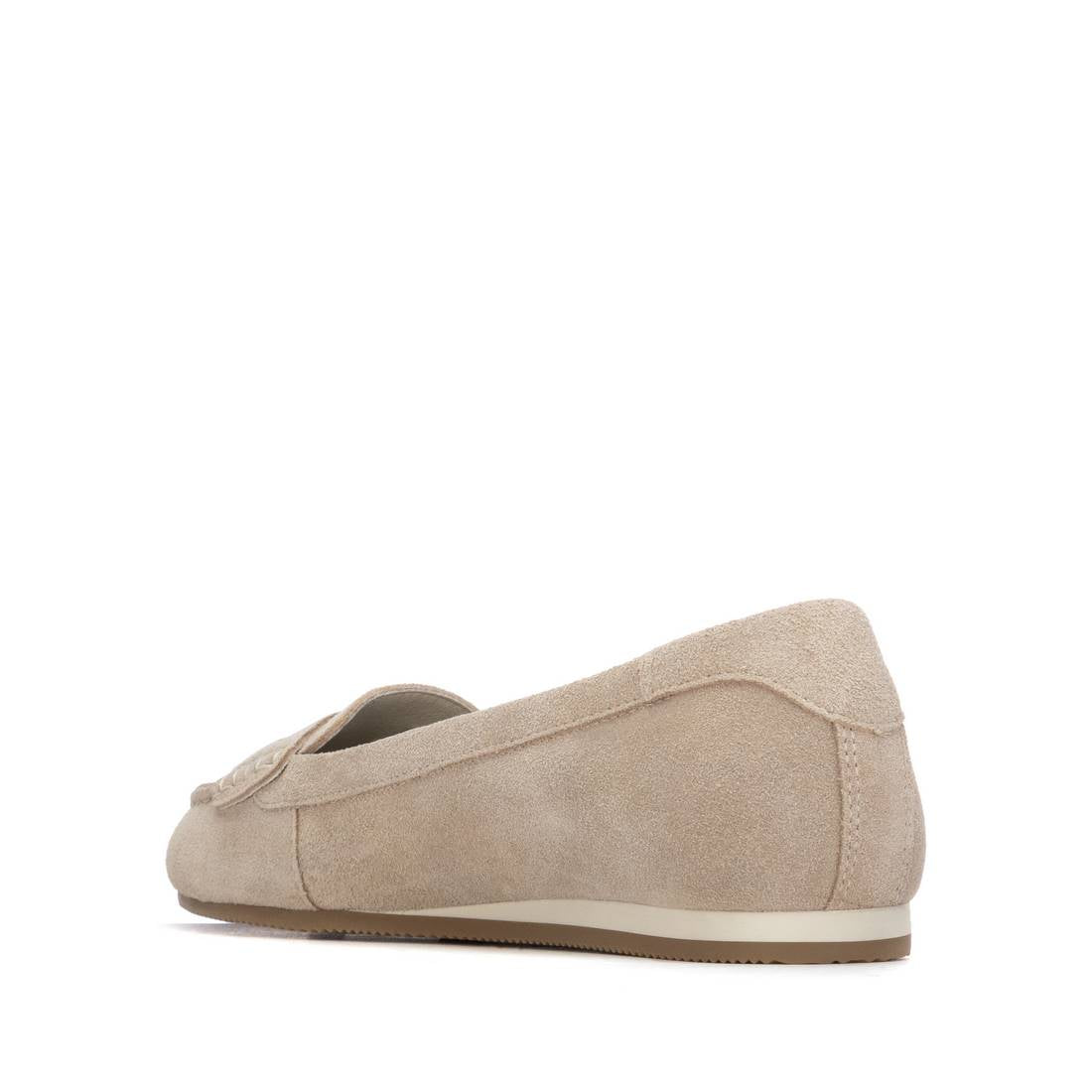 Sapato Pele Vegan Mulher Bege Xti – Conforto ao longo do dia com sola flexível e palminha acolchoada ideal para trabalho e passeio casual - 14518502
