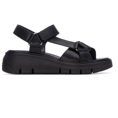 Sandália Casual Vegan Mulher Preta Xti – Leve para uso prolongado com sola antiderrapante ideal para passeio no parque - 14539804