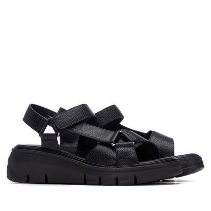 Sandália Casual Vegan Mulher Preta Xti – Leve para uso prolongado com sola antiderrapante ideal para passeio no parque - 14539804