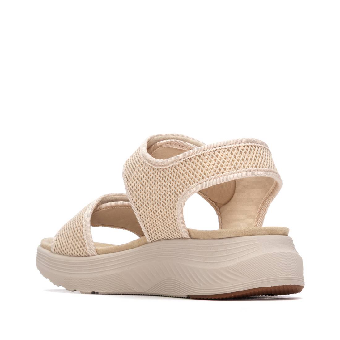 Sandália Casual Vegan Mulher Bege Xti – Design com tiras cruzadas e fecho em velcro para conforto e ajuste rápido - 14540102