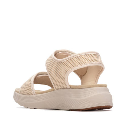 Sandália Casual Vegan Mulher Bege Xti – Design com tiras cruzadas e fecho em velcro para conforto e ajuste rápido - 14540102