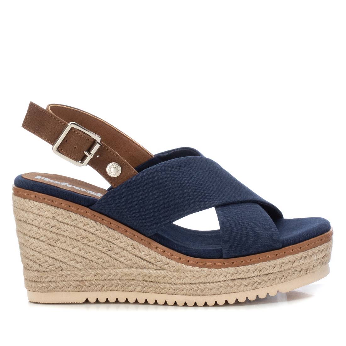 Sandália Casual Vegan Mulher Azul Refresh – Leves e com sola macia para conforto em caminhadas prolongadas e uso diário - 17154203