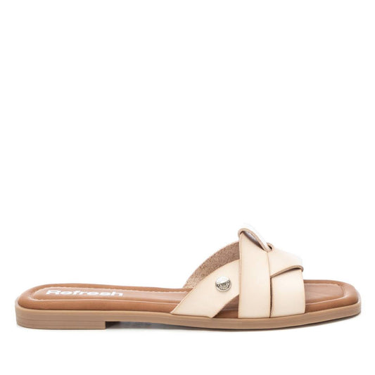Chinelo Pele Vegan Mulher Bege Refresh – Conforto leve e palmilha almofadada para saídas casuais e relaxar em casa - 17155102