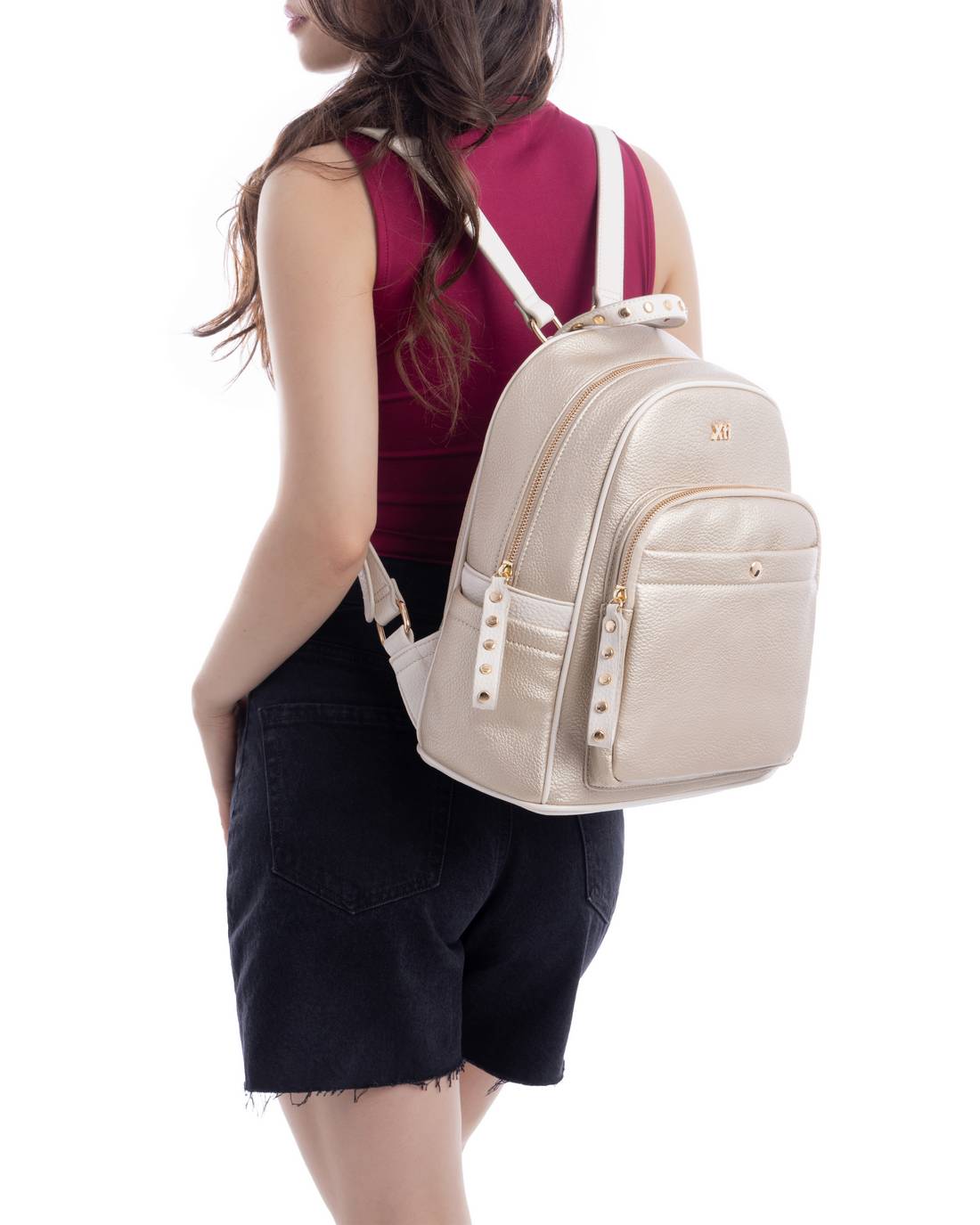 Mochila Mulher Dourada Xti-18458903