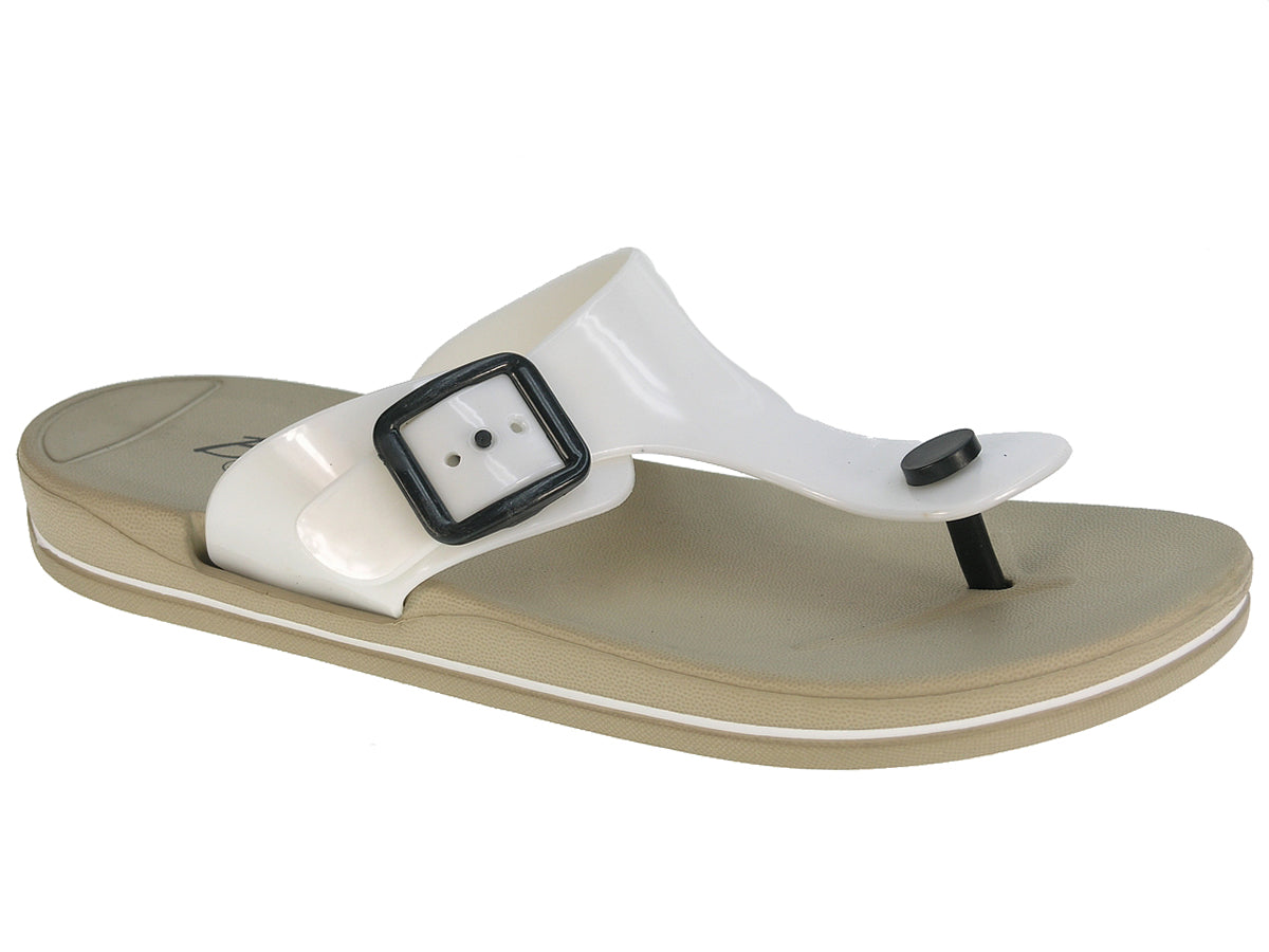 Chinelo Meter Dedo Mulher Branco Beppi – Leves para uso prolongado com sola antiderrapante ideais para uso diário - 2156982