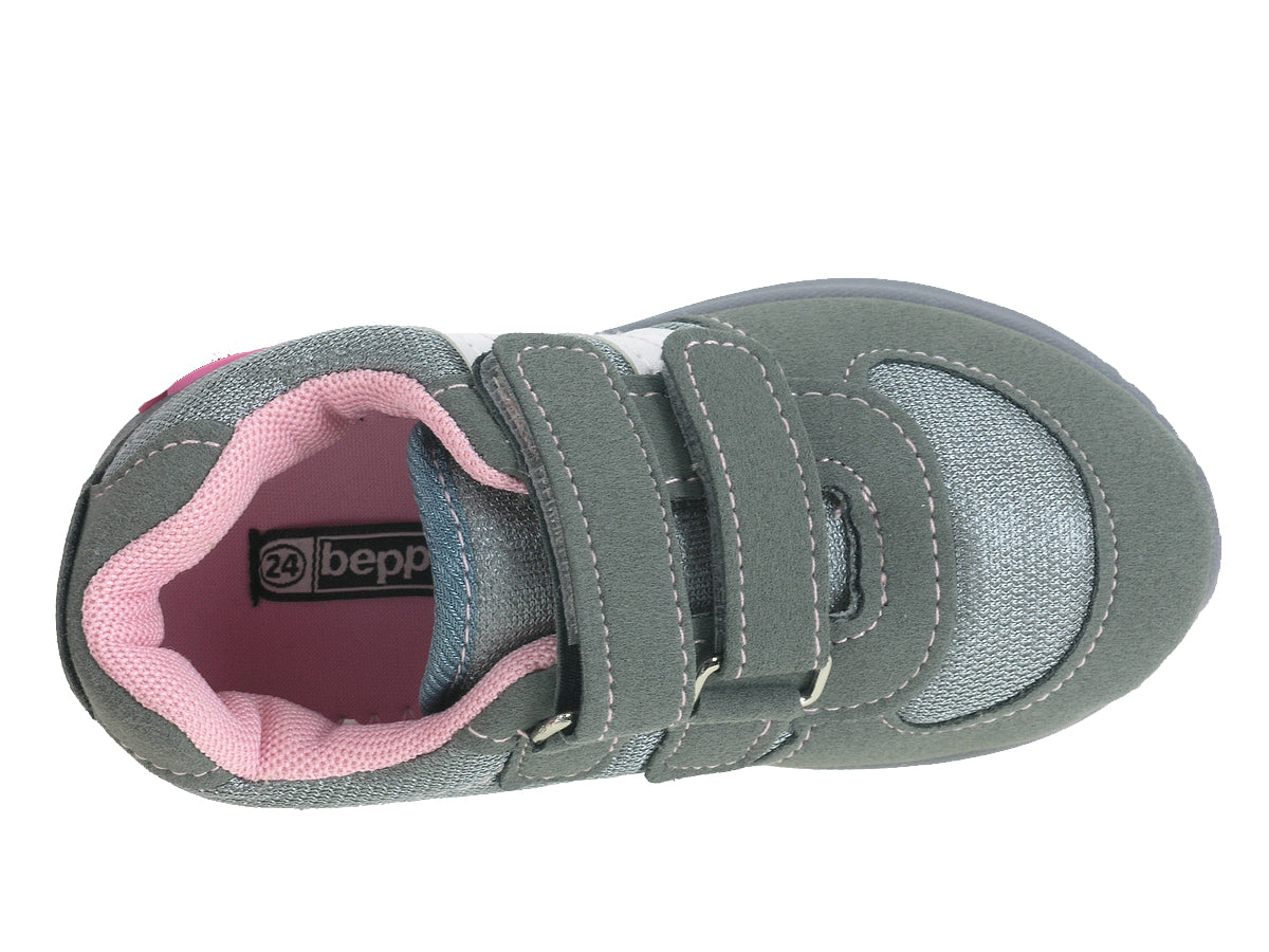 Sapato Casual Infantil Cinzento Beppi – Palminha macia e fecho em velcro para brincadeiras ao ar livre - 2167551