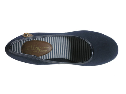 Sapato Casual Comcunha Mulher Azul Beppi – Leves e confortáveis para todo o dia com estilo versátil e cunha estável - 2172300