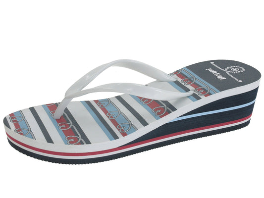 Chinelo Com Cunha Mulher Branco Beppi – Design slip-on leve e confortável para passeios e uso diário no verão - 2178400