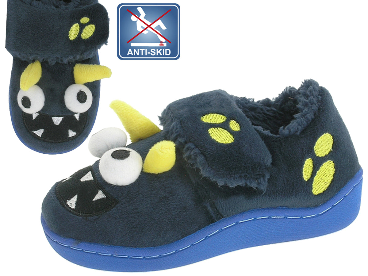 Pantufa Infantil Azul Beppi – Interior almofadado e material leve para brincar e relaxar em casa - 2180480