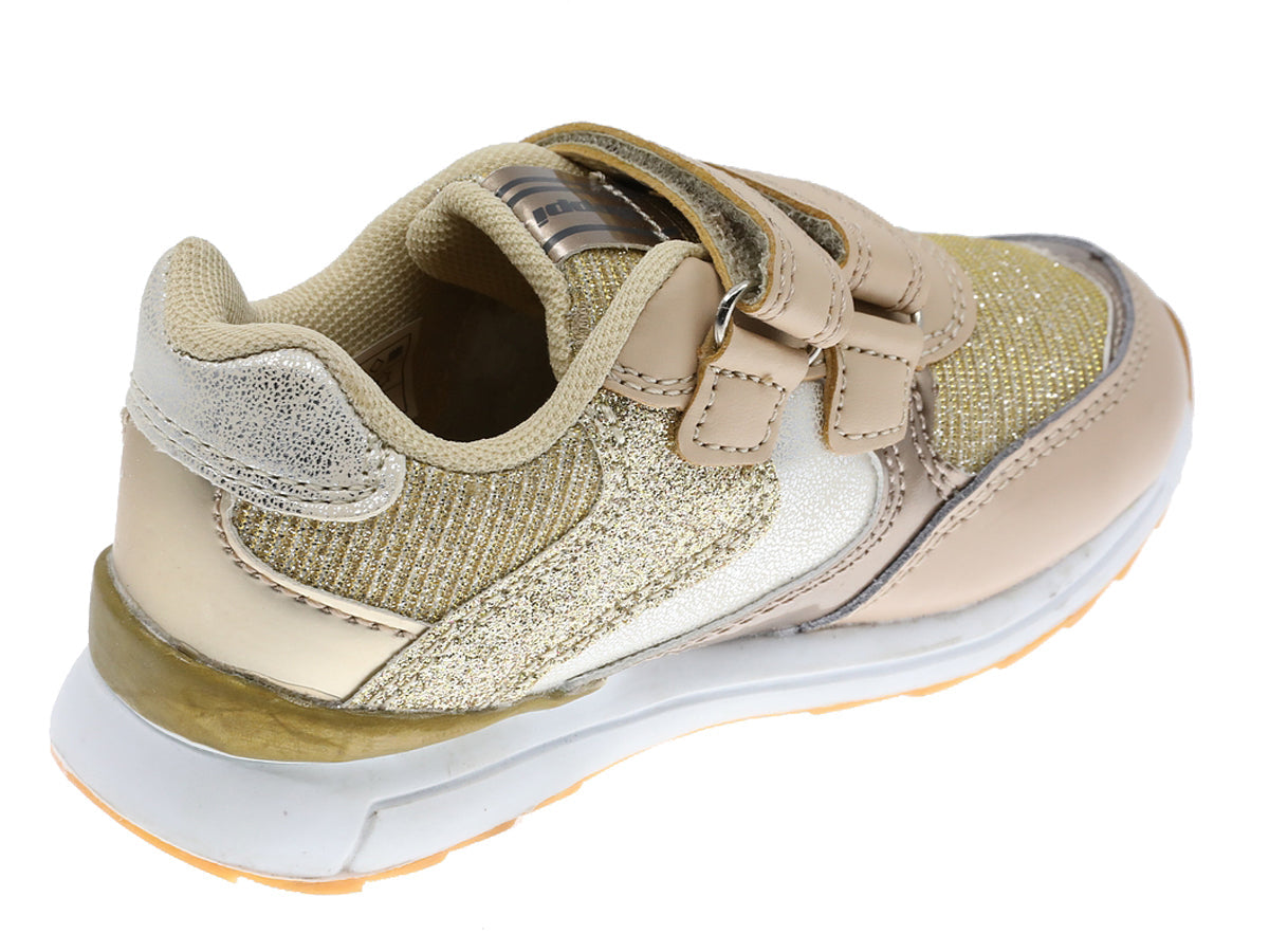 Sapatilha Infantil Dourado Beppi – Leves e flexíveis com fecho em velcro para brincadeiras e escola diária - 2187081