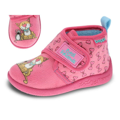 Pantufa Infantil Rosa Beppi – Interior almofadado e sola antiderrapante para brincadeiras e uso diário - 2192571
