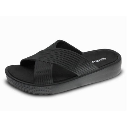 Chinelo Com Cunha Mulher Preto Beppi – Leves e respiráveis para relaxar em casa ou passeios informais diários - 2206541
