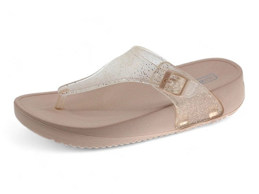 Chinelo Meter Dedo Mulher Bege Beppi – Leves para uso prolongado com sola antiderrapante e fácil de calçar - 2206601