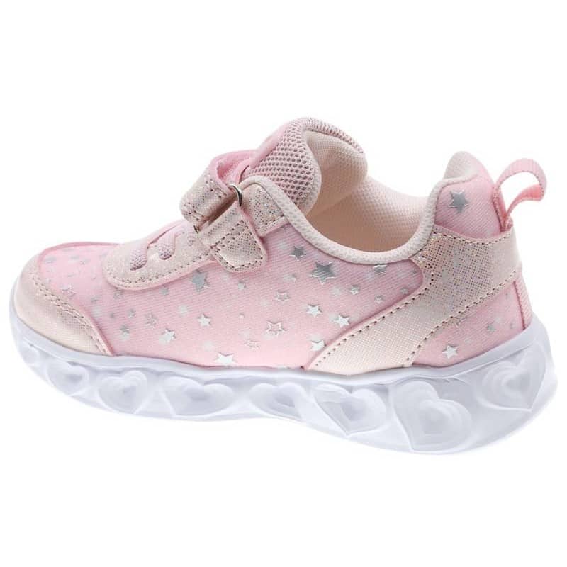 Sapatilha Luzes Infantil Rosa Beppi – Leves e resistentes com luzes LED e fecho em velcro para uso diário - 2211270