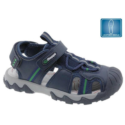 Sandália Juvenil Azul Beppi – Leves para uso prolongado com sola antiderrapante e fivelas ajustáveis - 2211560
