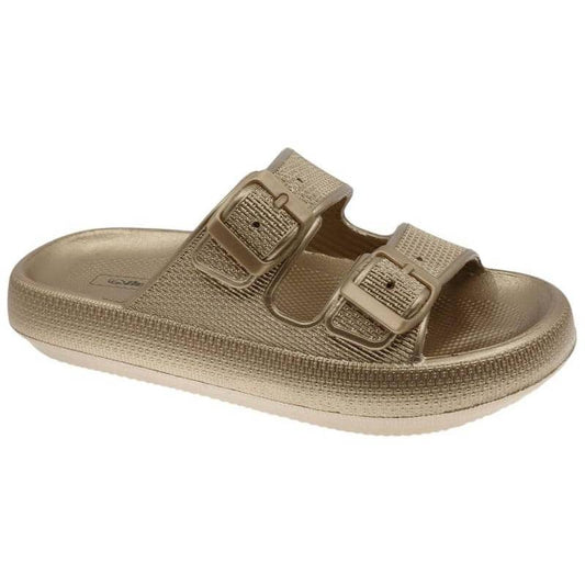 Chinelo Pala Mulher Dourado Beppi – Estrutura leve e sola antiderrapante para passeios urbanos e relaxar em casa - 2212270