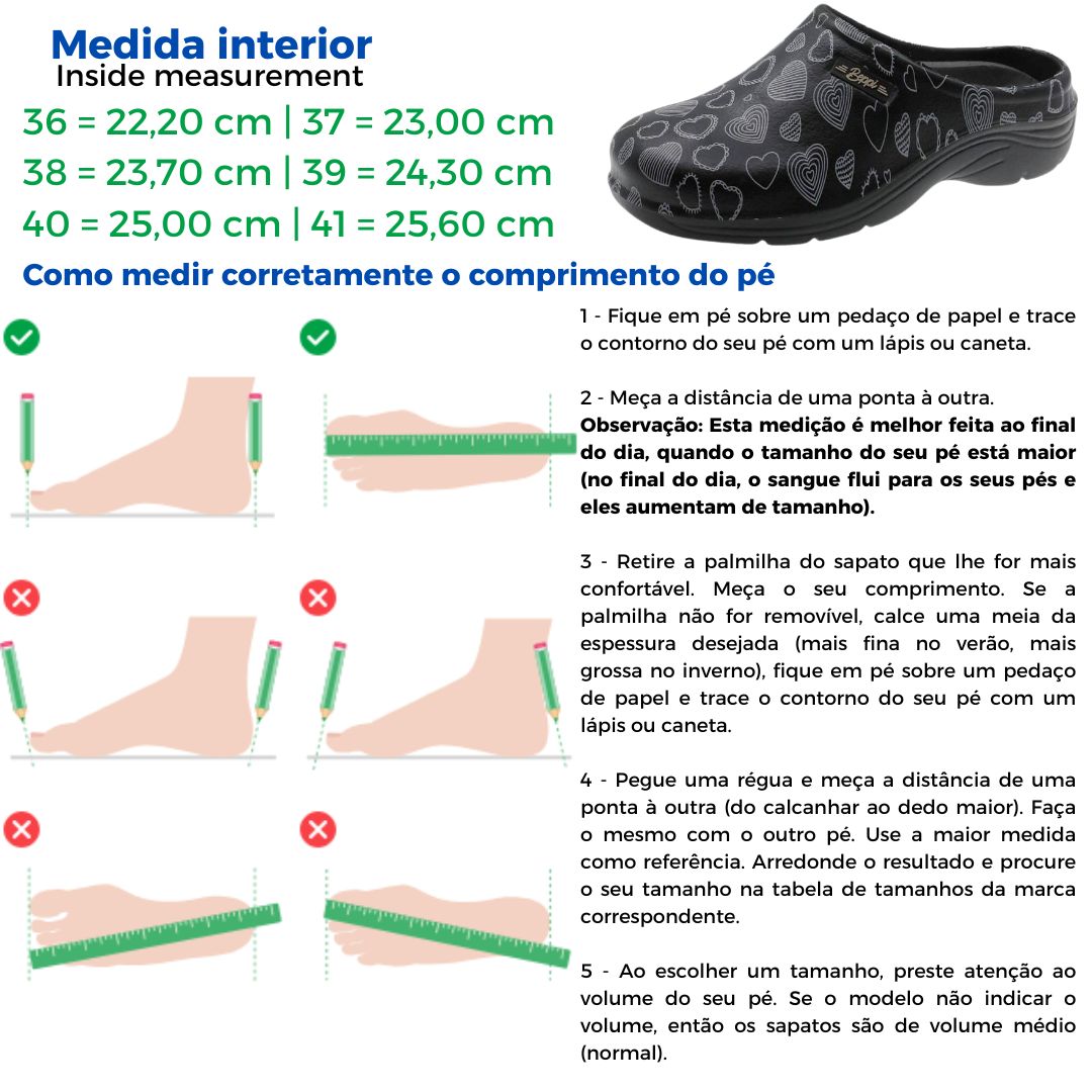Socas Conforto Mulher Preta Beppi – Leves e com solado antiderrapante para conforto almofadado no trabalho diário - 2214762