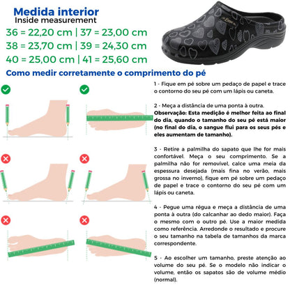 Socas Conforto Mulher Preta Beppi – Leves e com solado antiderrapante para conforto almofadado no trabalho diário - 2214762
