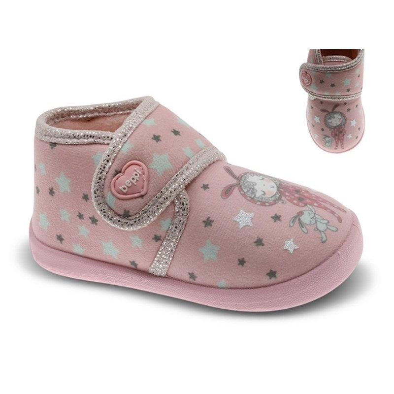 Pantufa Infantil Rosa Beppi – Leves e fáceis de calçar para brincadeiras e conforto diário em casa - 2216590