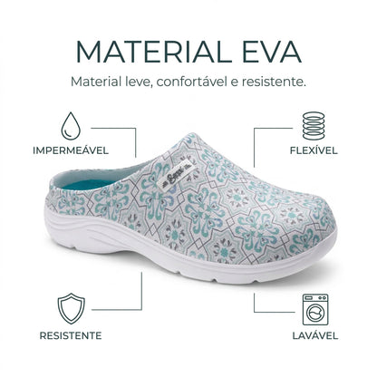 Socas Conforto Mulher Verde Beppi – Leves para uso prolongado com sola macia ideal para trabalho e cozinha - 2222411