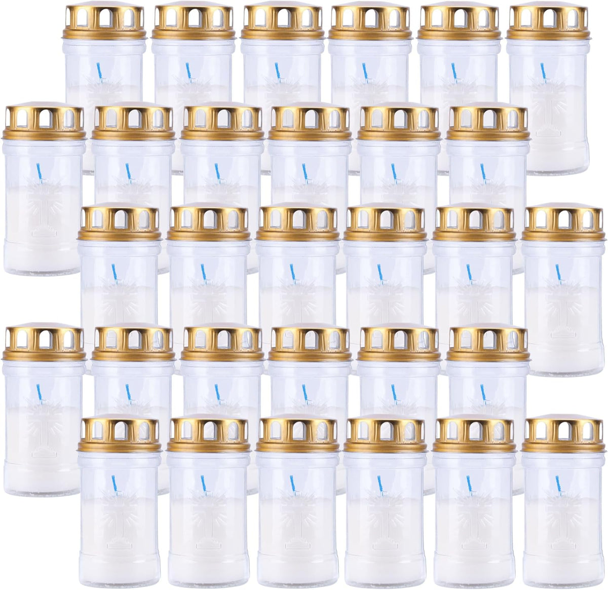 Círios 30 L Brancos com Tampa | Caixa de 30