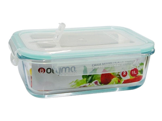 Caixa Hermetica Rectangular Ema 650ml Vidro Otyma-5605169054403