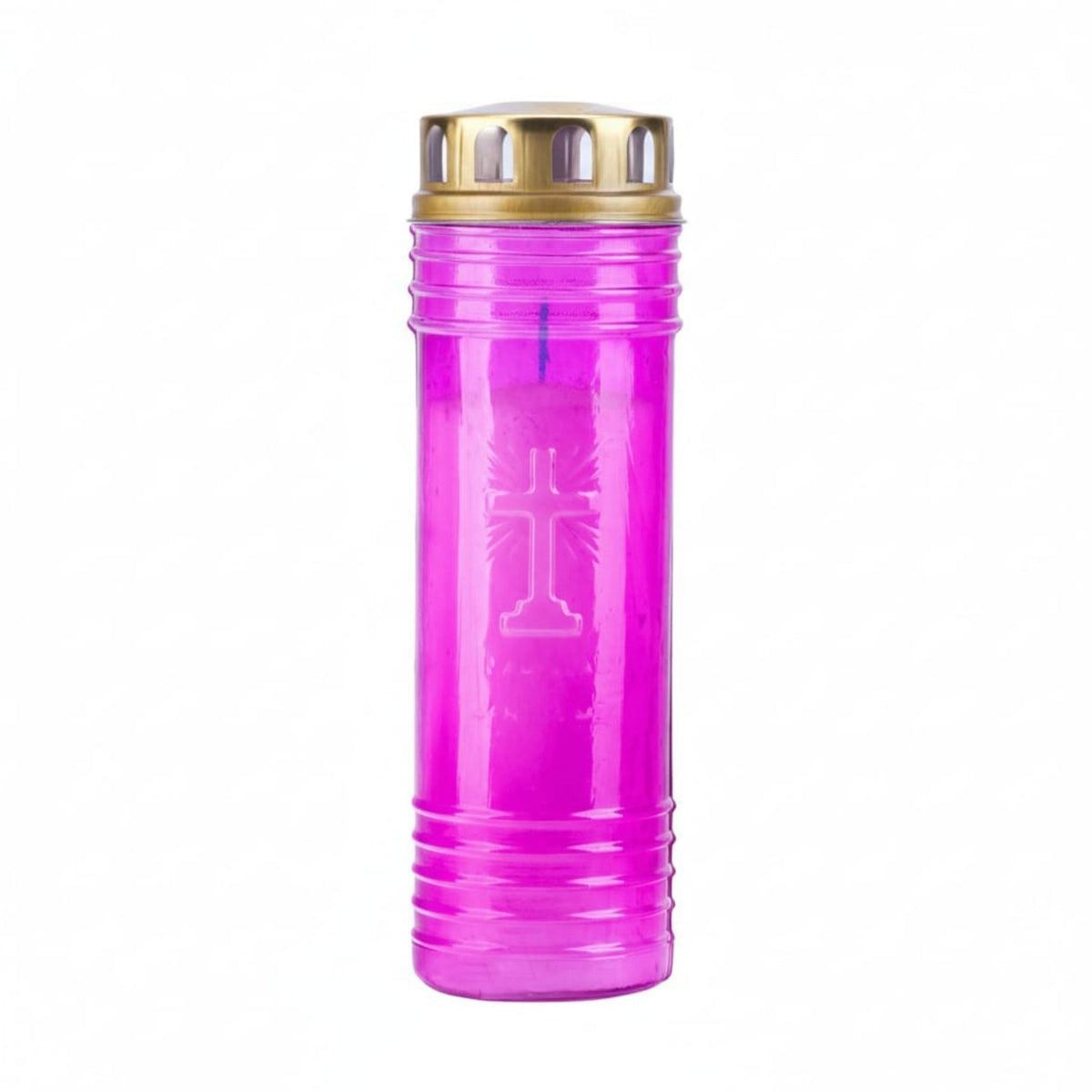 Círios 60 LL Rosa com Tampa Metálica | Caixa de 24