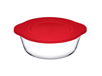 Assadeira Redonda Com Tampa 1.45l Borcam Branco – Resistente ao calor, fácil de limpar e ideal para preparar e conservar refeições - 8693357472341