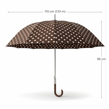 Guarda-chuva Automático Anti-vento 1,10m Castanho Chussol – Design compacto com abertura automática para conforto em todas as estações - cvt420cas