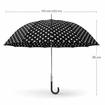 Guarda-chuva Automático Anti-vento 1,10m Preto Chussol – Design elegante e funcional para uso diário com cobertura ampla e estrutura duradoura - cvt420prt