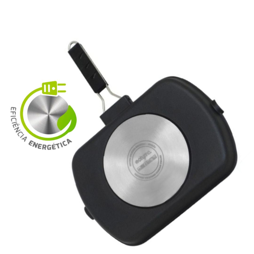 Grelhador Antiaderente Otyma Troia Preto – Leve e portátil, ideal para grelhar carne, peixe e legumes diariamente - 5605169054g