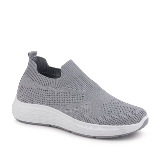 Sapatilha Cunha Mulher Cinzento Beshoes – Leves e respiráveis para caminhadas longas e uso diário confortável - 2151jb92c
